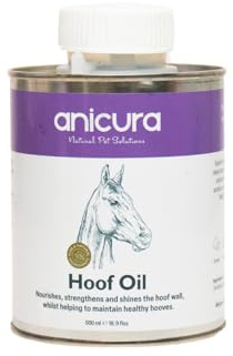 Anicura Horse Hoof Oil 500ml – Natural Nourishment for Dry, Cracked & Brittle Hooves – Strengthens, Protects & Promotes Healthy Growth