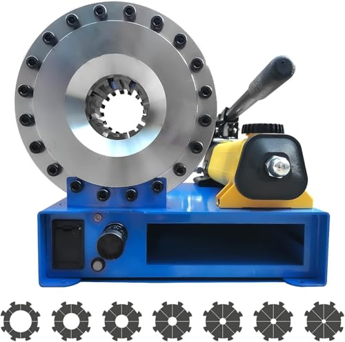 GAYAYAS Crimpatrice idraulica per Tubi Flessibili, crimpatrice idraulica Portatile per Tubi Flessibili, con 7 Set di matrici, Pressione 40 MPa, per macchinari edili