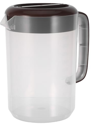 SOIMISS Jarra de Agua Grande de 5 Litros Tapa y Asa Jarra de Zumo de PP Reforzado Transparente Escala Adecuado para Bebidas Frías Refrescos y Té Helado en Cocina y Oficina