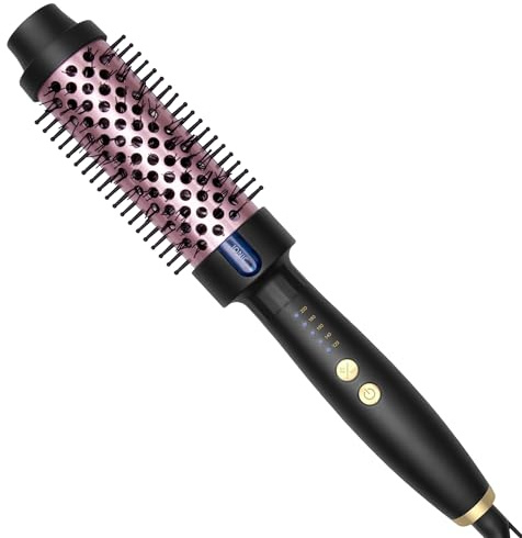 UKLISS Thermal Brush Ionen Keramik Thermobürste 38MM, 130°C-200°C mit 5 Temperaturstufen, Doppel-PTC Schnellheizung, Ionische Lockenbürste Heiße Bürste Rundbürste Stylingbürsten