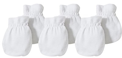 Burt's Bees Baby Girls Mittens, No-scratch Mitts, 100% Organic Cotton, Set Of 3 Gloves, Cloud
