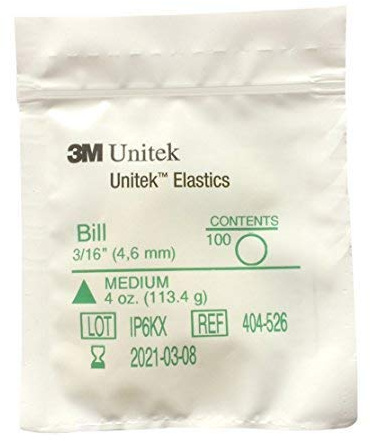 3M Unitek Elásticos Multiuso, Medio 3/16 (4,6 mm) Bill