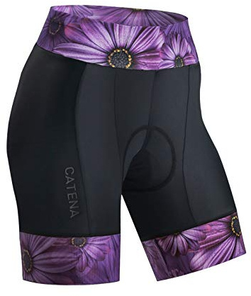 CATENA Pantalones Cortos de Mujer Ciclismo MTB Pantalón Corto Shorts para Bicicleta con 3D Acolchado