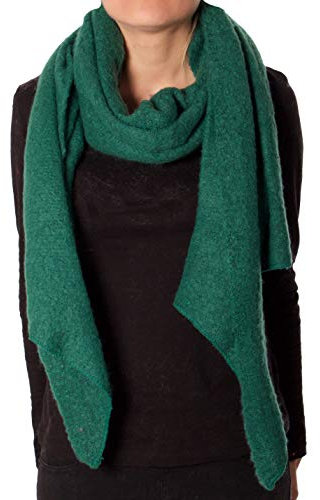 Fashion YOU WANT Damen XXL SCHAL kariert und mit Stern Motiv kuschelig warm Trend Stola XXL Tuch KARO HALSTUCH SCARF PONCHO CAPE WARM NEU WINTERSCHAL HERBSTSCHAL DECKENSCHAL WEICH (UNI dunkelgrün)