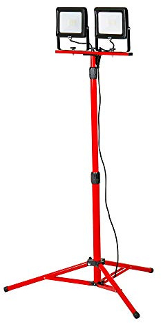 STIER Duo SMD-LED-Baustrahler 2x30W 2x2400 Lumen mit Stativ