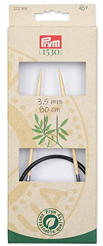 Prym 222505 Rundstricknadeln Prym 1530, 80 cm, 3,5 mm, Holzfarben
