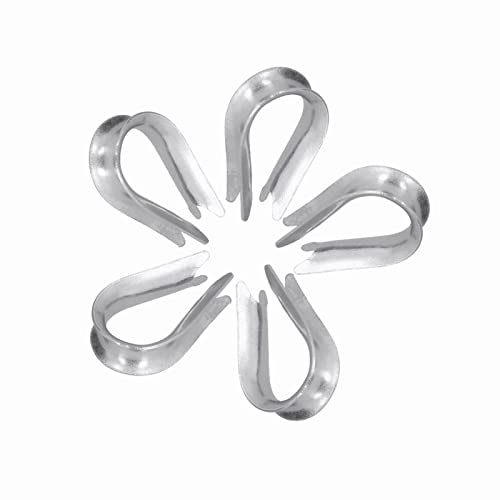 50st Wire Rope Thimble Wire Rope Clips Rostfritt Stål Kabelriggningsverktyg för Skeppsbyggnad(M2 (2 mm))