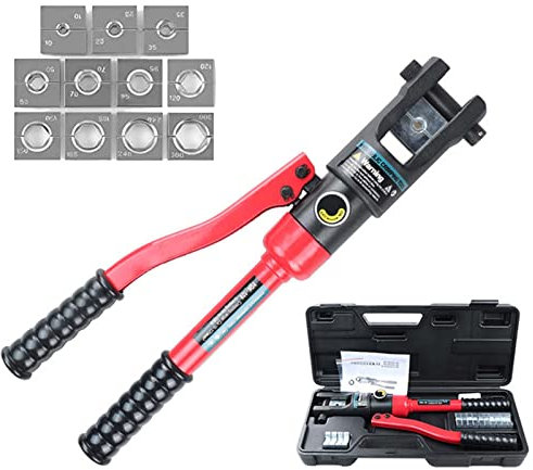 XYEJL Hydraulische Crimpzange Presszange Quetschzange Kabelschuhe Zange Hydraulische Drahtcrimper Rohrpresszange Kabelzangen Zum Schneiden Mit Tragetasche,YQK-240