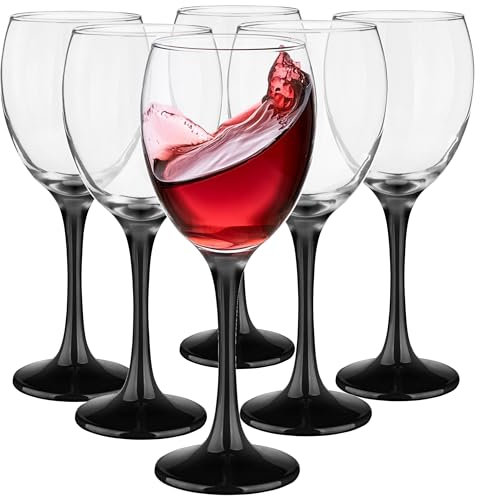 Glasmark Krosno Copas De Vino Juego De 6 Copas De Vino Blanco 300Ml Copas De Vino Tinto Cristalería Copas De Vino Set Pata Negra