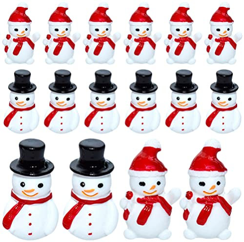 NUOBESTY 20stücke Schneemann Figuren Teiliges Resin Deko Für Weihnachten Für Mikrolandschaften Und Festliche Dekoration Für Schreibtisch Und Zuhause