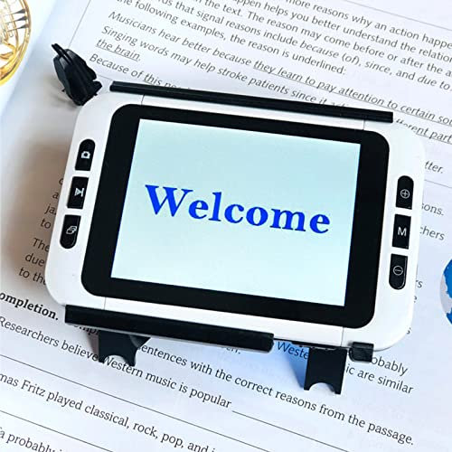 TAHALI Videoingranditore Digitale Portatile Lente di ingrandimento per ipovedenti da 3.5 Pollici, ausilio visivo per Lettura con Diverse modalità Colore Digitale Dispositivo,White