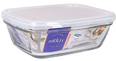 Duralex Rechteckige Frischhaltedose mit Deckel, 1,1 l, transparent, rechteckig