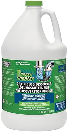 Green Gobbler Desatascador de Tuberías, 3.8 L | Disuelve Pelo y Materiales Orgánicos en Inodoros, Lavabos y Desagües