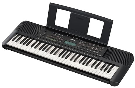 Yamaha PSR-E283 Portable Keyboard for Beginners, Featuring 410 Authentic Instrument Voices, 150 Auto-Accompaniment Styles and 122 Songs, Includes 2 Online Lessons with Yamaha Music School Teacher