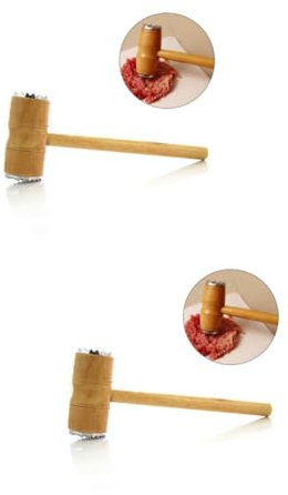 Ciieeo 2pezzi Martello per Utensile per Intenerire e Appiattire Bistecche Inossidabile Facile per e Maiale