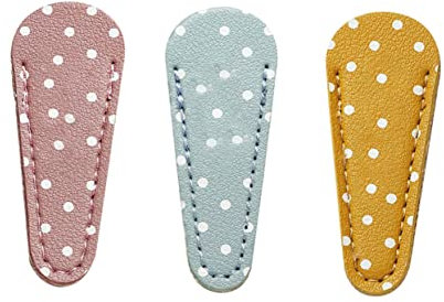 NUOBESTY 3pezzi Custodie in Pelle Pu Per Forbici Portatili Protezione Per Forbici Da Cucito Sopracciglia e Unghie Resistente e Leggero Per Riporre e Proteggere Strumenti Di Bellezza e Cucit