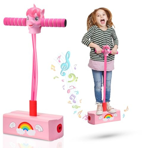 Toyzey Jouet Fille 3 4 5 6 7 8 9 10 11 12 Ans,Ballon Sauteur Jeu Enfant 3-8 Ans Pogo Stick, 8-12 Ans Cadeau Anniversaire,Amusant Garcon Fille 3-12 Ans