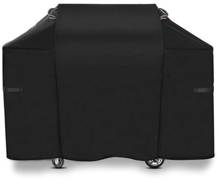 Ultimate Durable Grill Cover for Weber Genesis 300 & Genesis II 300 Series Grills,Heavy Duty Waterproof Rip-Proof 58 BBQ Cover,Fade Resistant 7130 Gas Grill Cover with Strap for Weber 3 Burner Grill