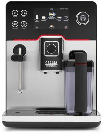 Gaggia Accademia One Touch Fully Automatic Bean to Cup Coffee Machine, Cappuccino & Espresso Maker with 19 One-Touch Recipes (Stainless Steel)