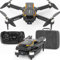 F198 Drone with Camera 720P HD, 90° Adjustable Lens, Foldable Drone with Carrying Case, WiFi APP, 3D Flip, Auto Hold, Optical Stream Positioning, Waypoint Flight, Gift for Adult Beginners