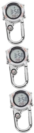 KOMBIUDA 3stücke Multifunktions-Uhr Mit Karabinerhaken wasserdichte Outdoor-taschenuhr Mit Präziser Zeitmessung Für Sport Und Freizeitaktivitäten