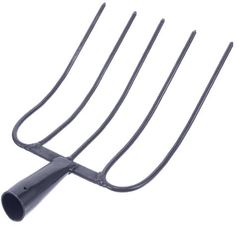 Sosoport Forchetta Per Letame e Erba Agricola Portatile, Attrezzo Versatile Per La Pulizia Di Aree Erbose e Terreni Rurali, Resistente e Pratica Per Uso Domestico e Agricolo