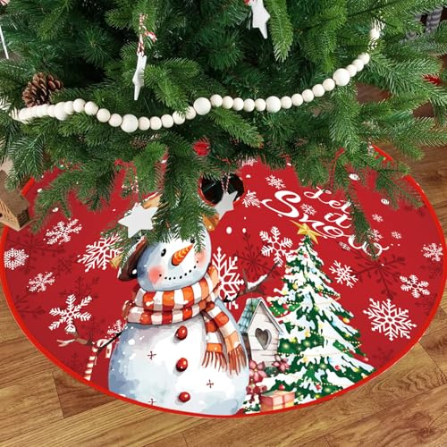 Kinwers Jupe de Sapin de Noel,120cm/48in Cache Pied Sapin de Noel Décorations De Noël pour Sapin De Noël,Couvre-Pied Tapis Sapin Noel