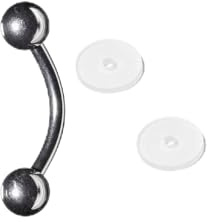 EZ Piercing 1,6mm Titan Intim Banane Anti Wildfleisch Disc SET gegen Wildfleisch Keloid am KVH Christina und am Intim Piercing in 10mm oder 12mm Länge