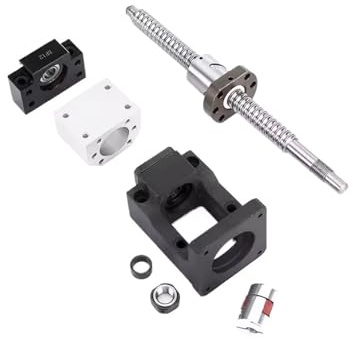 Vite a ricircolo di sfere CNC a movimento lineare Supporto in ghisa HM20-80 for parti + vite a ricircolo di sfere SFS2510 Estremità for vite a ricircolo di sfere da 200-1000 mm lavorata con BF20 + giu