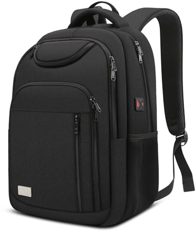ZYB Waterproof Laptop Backpack 15 Inch 15.6 Inch,15.6 Inch Laptop Backpack Bag with Laptop Compartment,Anti-Theft Pocket,USB Charging & Earphone Hole,Travel Backpack Computer Bag for Women Men-Black