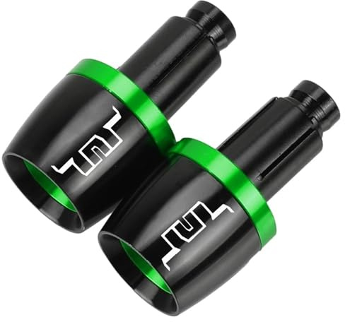 WWHUMM Motorrad Lenkerende Für Benelli Für TNT 125 135 300 600 BN600 Lenkergriffe Lenkerenden Kappe Gegengewichtsstecker Rutsche Motorrad-Lenkerendkappen Gewicht Balance Stecker(Green)