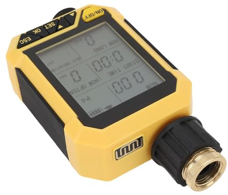 Dpofirs Temporizador de Rociadores, Temporizador de Agua Programable con Sensor de Lluvia para Manguera de Jardín, de Riego Digital Automático Manual para el Césped de Patio