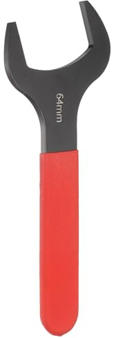 sourcing map Einzelner Maulschlüssel 64mm metrisch 15 Grad Versatz Winkel U-förmiger offener Maulschlüssel kleiner Flachkopf geschwärzter Schlüssel mit rotem Schaft für Autoreparatur Möbelmontage