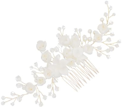FOMIYES Braut-haarschmuck Goldener Blumen-haarkamm Haaraccessoire für Hochzeit und Party Braut-haarkamm