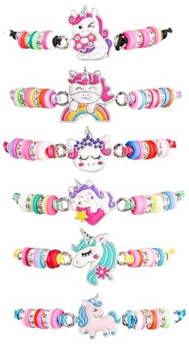 JOOTUEPO 6 Pièces Bracelet Fille, Bracelets Tressés Réglables, Bracelet Amitié Fille, Bracelet Amitié Pinata Anniversaire Filles, pour Filles Cadeaux d'anniversaire