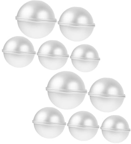 PHENOFICE Stampi per Dolci Antiaderenti 5 Paia in Lega di Alluminio Facili da Pulire Forma Mezza Sfera per Baking Fai da Te in Cucina