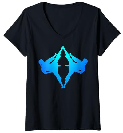 Femme T-Shirt de karaté pour Homme - Costume de karaté pour garçons T-Shirt avec Col en V