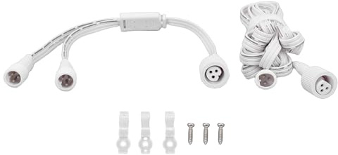 Fafeicy Câble D'extension D'éclairage Extérieur, 13 Pieds en PVC de qualité Supérieure IP68 étanche avec Répartiteur en Y, pour Lampes Permanentes Gove Pro H705C H706A H706C 2822 2822W