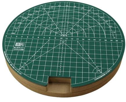 Oshhni de Corte Redonda Banco de Trabajo para Goma de Tenis de Mesa Superficie Amplia Elaborada en PVC Adecuada para Reparación de, Rotativo de 29 Mm de Espesor