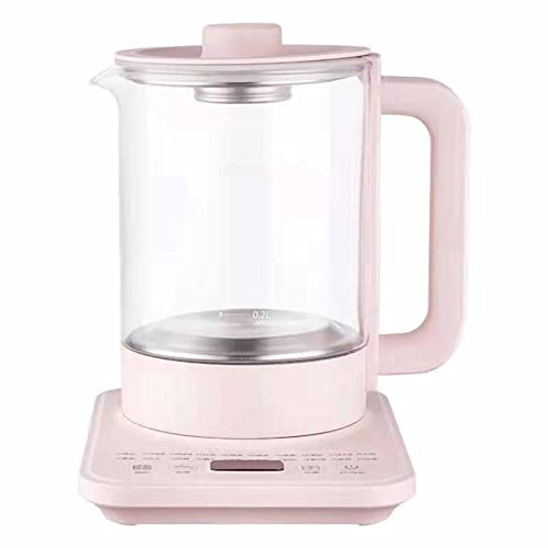 Bollitore elettrico, teiera elettrica multifunzionale in vetro borosilicato ad alta cottura, funzione di conservazione del calore