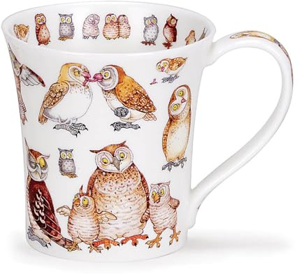 Dunoon Taza de Porcelana China con diseño Denman, Porcelana de Ceniza de Hueso, Twitters