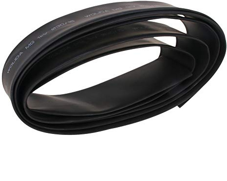 Othmro Heat Shrink Tubing, Cable Sleeve 2m Length, Heat Shrink Wrap Tube Ratio 2:1, Electric Insulation Protection Sleeving, 30mm Dia, Black, 1pc