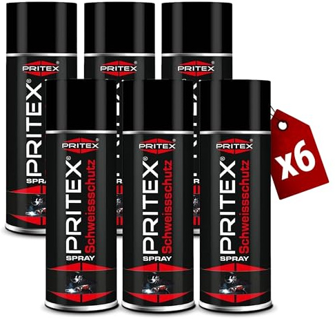 PRITEX Schweißschutzspray 6x 400ml, silikonfreies Schweiß-Trennspray