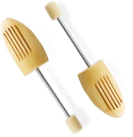 BEASAFY Schuhspanner Holz, Holz Schuhspanner Schuhweiter, Shoe Tree mit Stahlfeder, Knickschutz Schuhe, Schuhstrecker Schuhdehner Stiefelspanner, Unisex - Damen/Herren, für Alle Schuhe(Gr. 42-46)