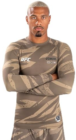 Venum Rashguard a Maniche Lunghe da Uomo, Mimetico Deserto, M, Motivo Mimetico Deserto, M