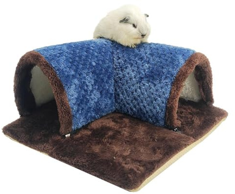 Scoiattolo criceto coniglio cincillà coperta da gioco 90 angolo piccolo nuovo canale spugna animale Q0G8 gradi destro ispessito capelli quadrati nascondiglio tunnel letti ratto, pile soffice grande