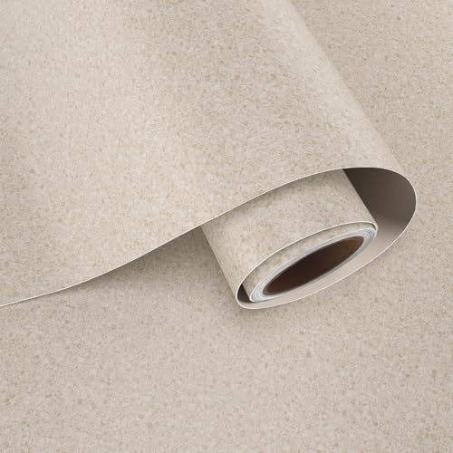 VaryPaper Tapet Granit Beige Matt Självhäftande Rulle Dekorativ 40cmx200cm Självhäftande Film för Möbel Tapet Imitation Terrazzo Vardagsrum Badrum Arbetsplan Kök Skrivbord