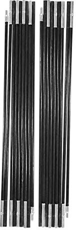 Fiberglas Zeltstange, 4.9M Fiberglas Camping Zeltstange Stangen Outdoor Stützstangen Markisenrahmen Kit