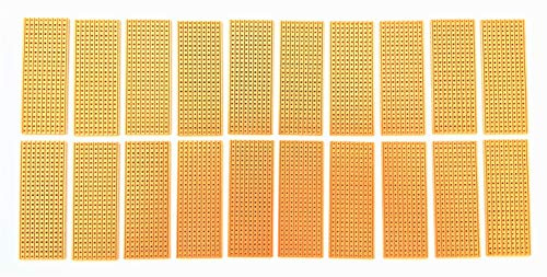 Rk Education Copper Veroboard/Stripboard for PCB Prototyping - Small 25x64mm, Pack of 20