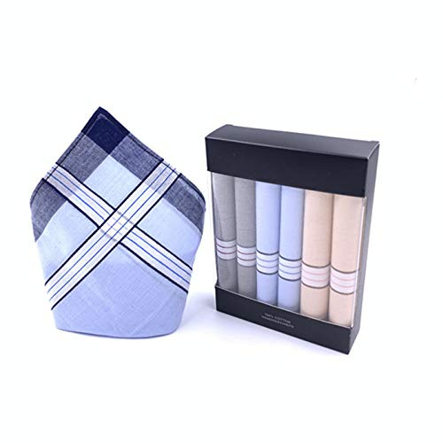 JukLoos Boxed Men's Handkerchiefs Cotton Hankies Pocket Handkerchiefs